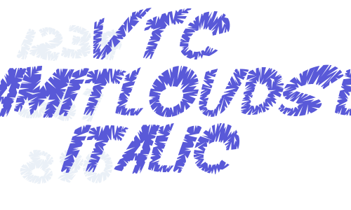 VTC ScreamItLoudSliced Italic Font Download