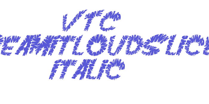 VTC ScreamItLoudSliced Italic Font Download