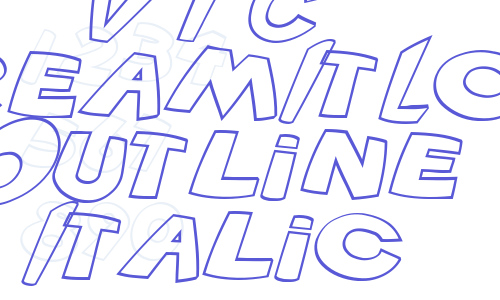 VTC ScreamItLoud Outline Italic Font Download