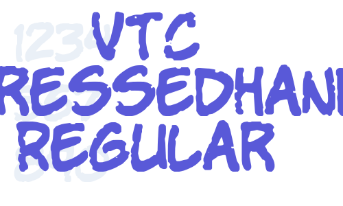 VTC StressedHand Regular Font Download