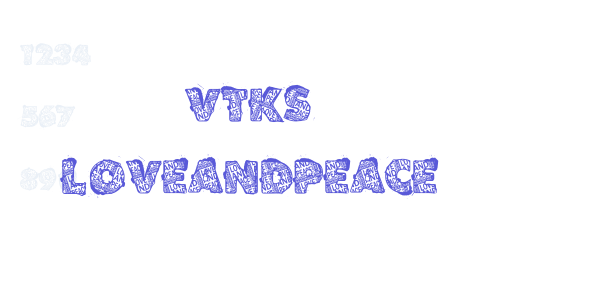 VTKS LOVEANDPEACE font