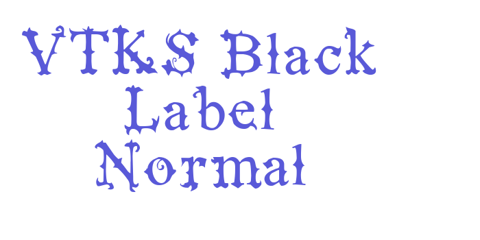 VTKS Black Label Normal Font Download