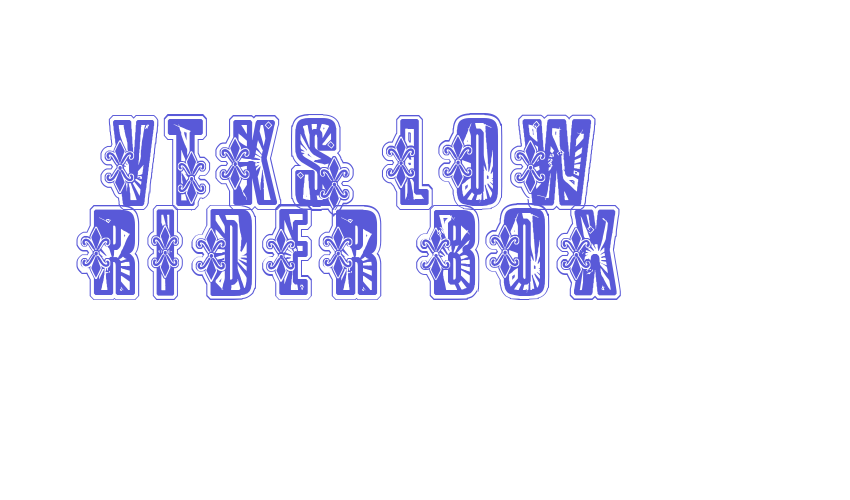 VTKS Low Rider Box Font Download