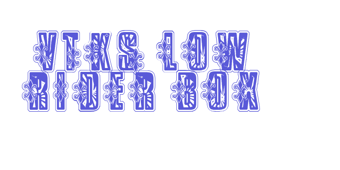 VTKS Low Rider Box Font Download