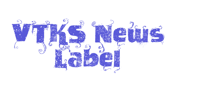 VTKS News Label Font Download