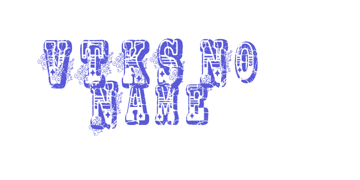 VTKS No Name Font Download