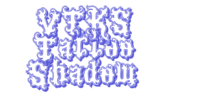 VTKS Tattoo Shadow Font