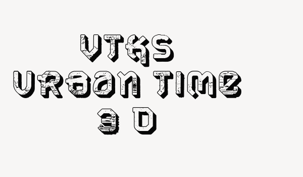 VTKS URBAN TIME 3 d Font