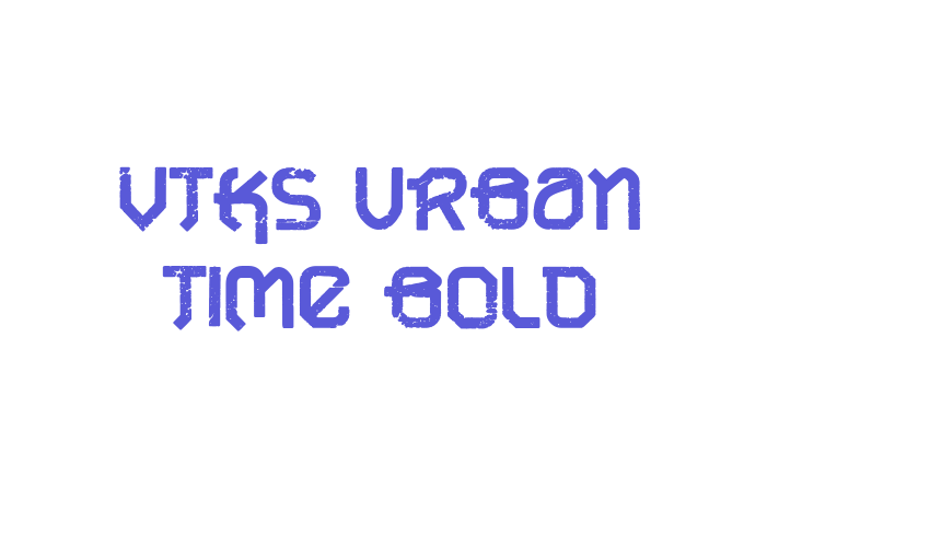 VTKS URBAN TIME bold Font Download