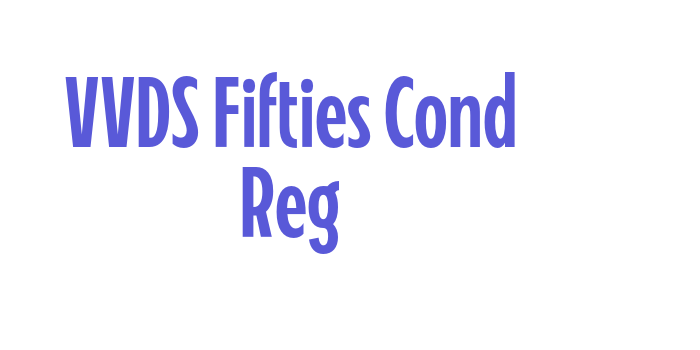 VVDS Fifties Cond Reg Font