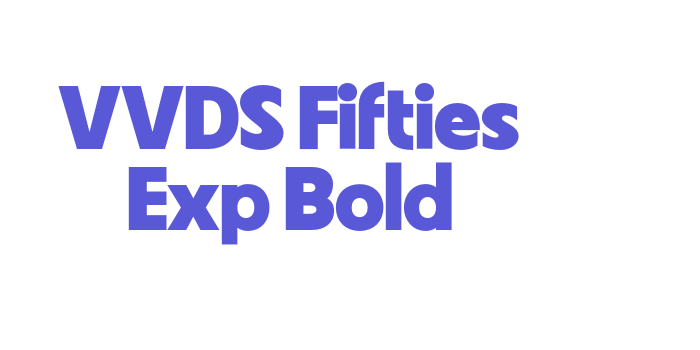 VVDS Fifties Exp Bold Font Download