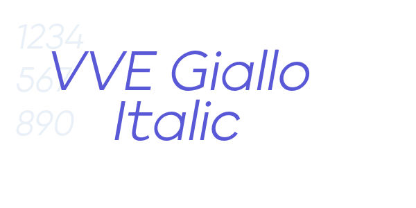 VVE Giallo Italic font free