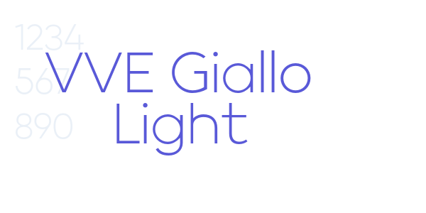 VVE Giallo Light font free