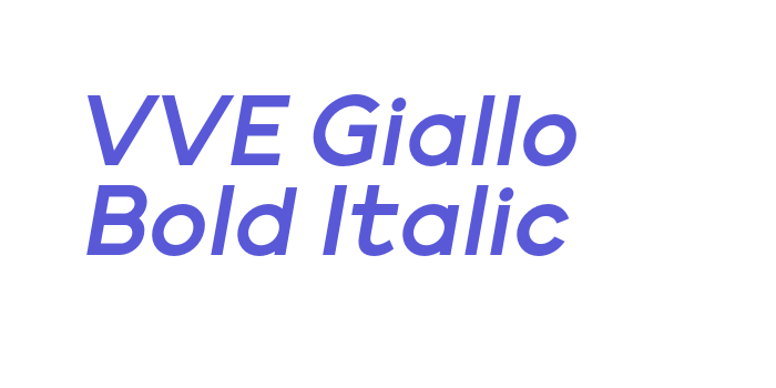 VVE Giallo Bold Italic Font Download