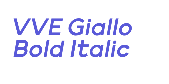 VVE Giallo Bold Italic Font