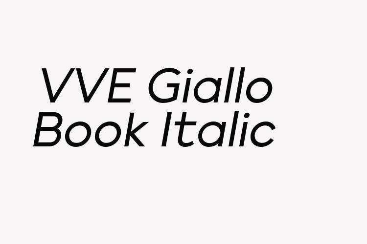 VVE Giallo Book Italic font download