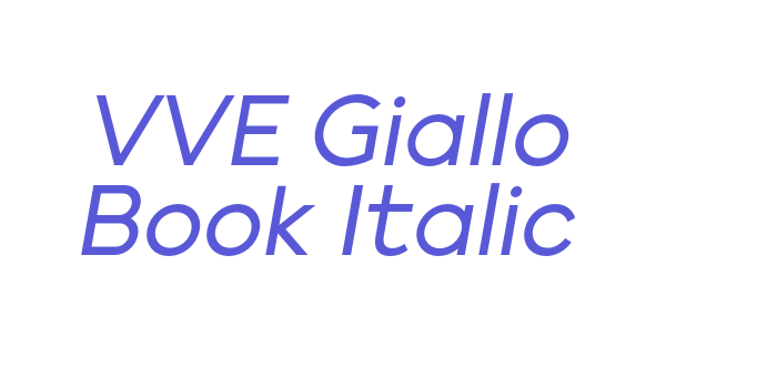 VVE Giallo Book Italic Font Download