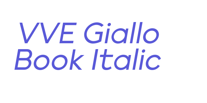 VVE Giallo Book Italic Font