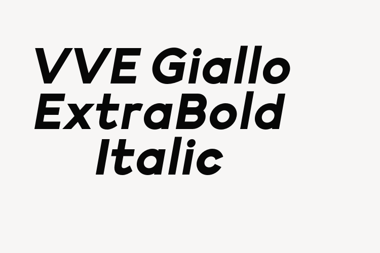 VVE Giallo ExtraBold Italic font download