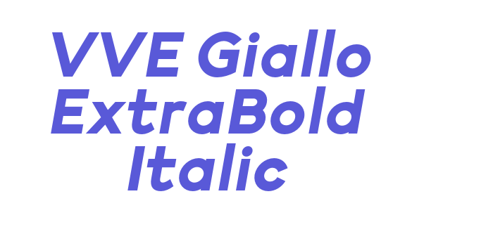 VVE Giallo ExtraBold Italic Font Download