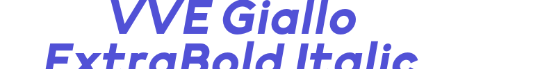 VVE Giallo ExtraBold Italic