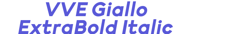 VVE Giallo ExtraBold Italic