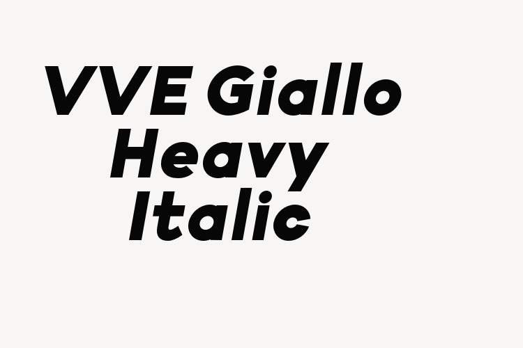 VVE Giallo Heavy Italic font download