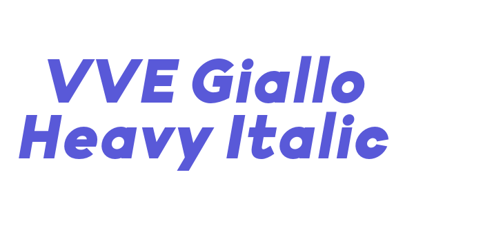 VVE Giallo Heavy Italic Font Download