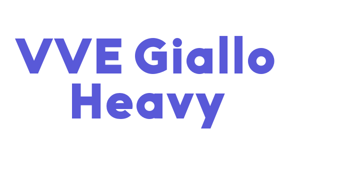 VVE Giallo Heavy Font