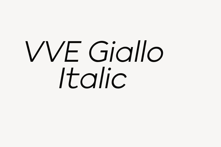 VVE Giallo Italic font download