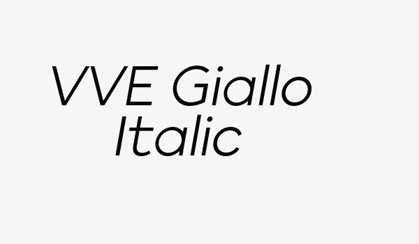 VVE Giallo Italic Font