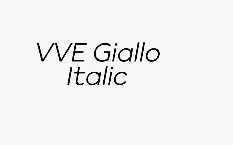 VVE Giallo Italic Font