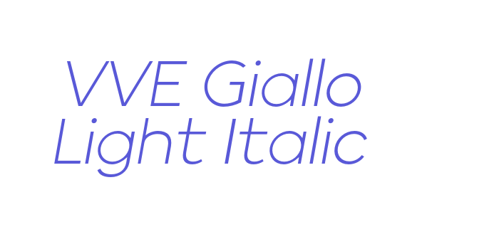 VVE Giallo Light Italic Font Download