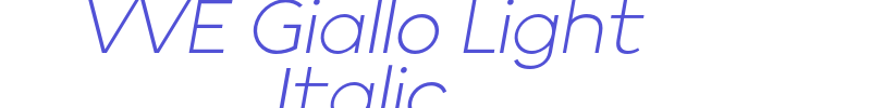 VVE Giallo Light Italic