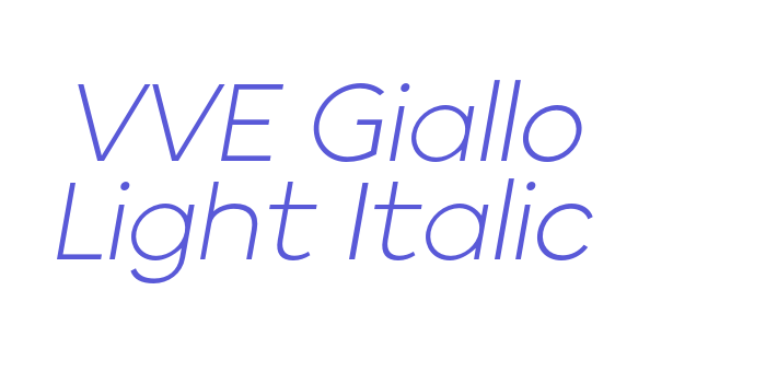 VVE Giallo Light Italic Font