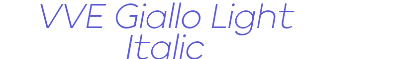 VVE Giallo Light Italic