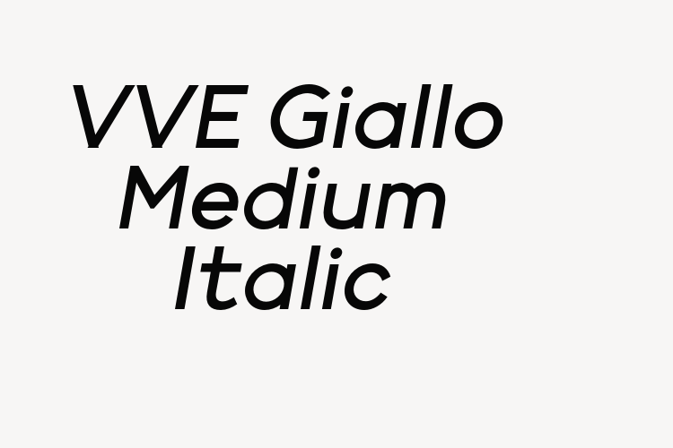 VVE Giallo Medium Italic font download