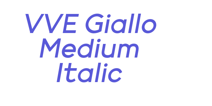 VVE Giallo Medium Italic Font Download