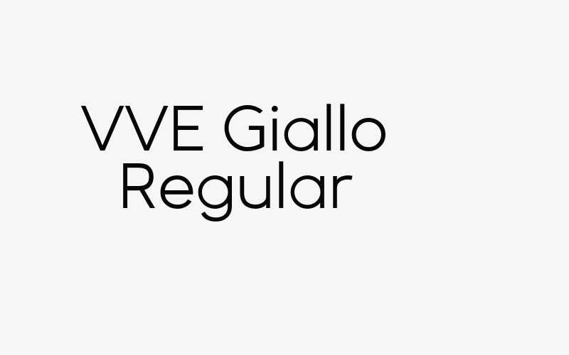 VVE Giallo Regular Font