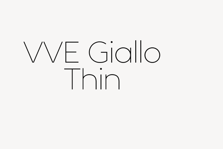 VVE Giallo Thin font download