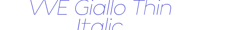 VVE Giallo Thin Italic