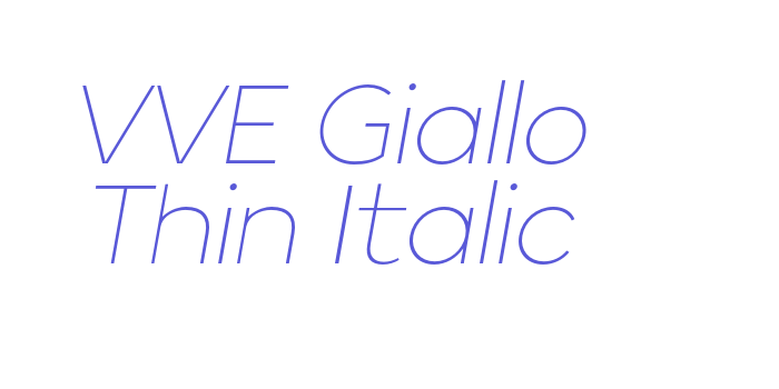 VVE Giallo Thin Italic Font