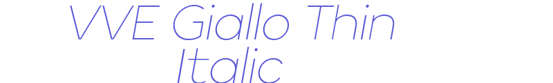 VVE Giallo Thin Italic