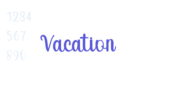 Vacation font free