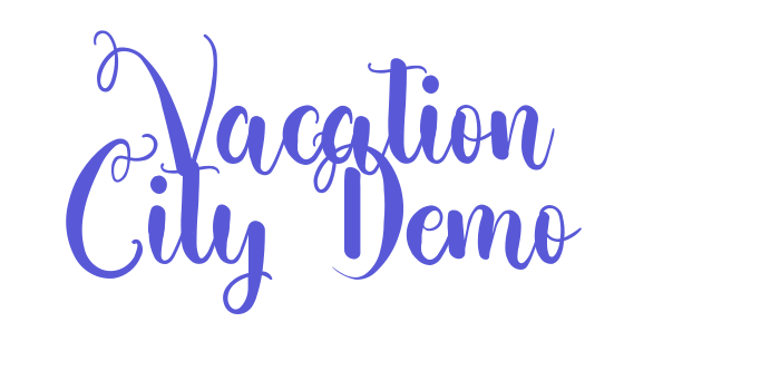 Vacation City Demo Font