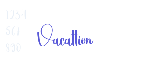 Vacattion font free