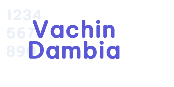 Vachin Dambia font free