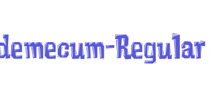 Vademecum-Regular Font