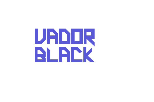 Vador Black Font