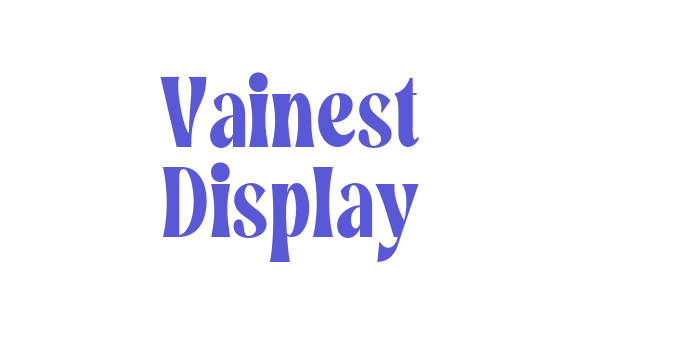 Vainest Display Font